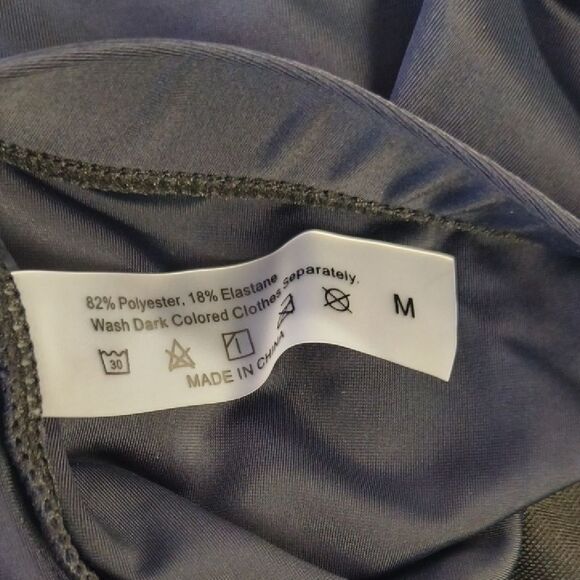 Black and White Palm Tree Tankini Set -M - Picture 6 of 6